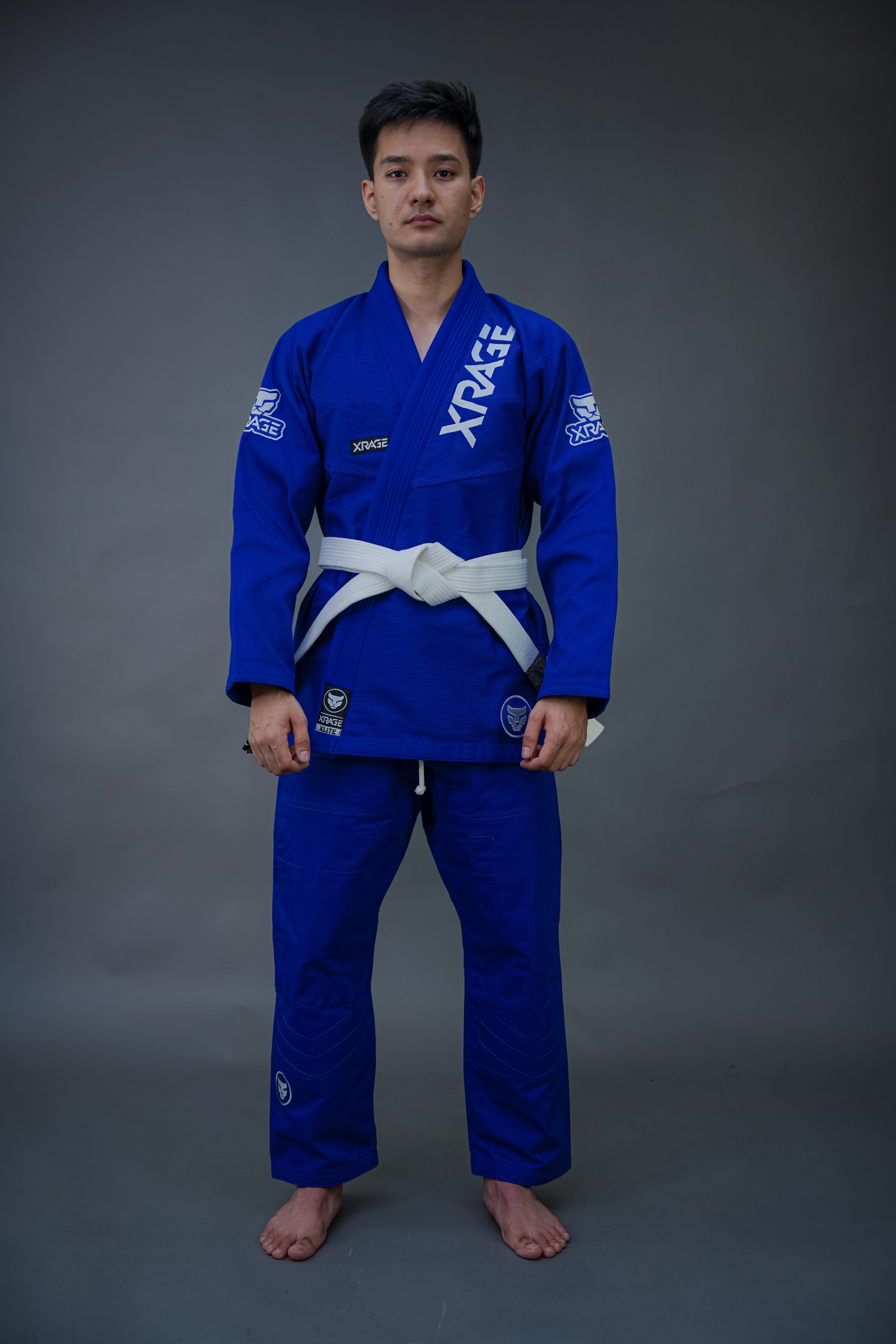 XRage Sports – Premium Men’s Jiu-Jitsu Gi (White Blue Edition)